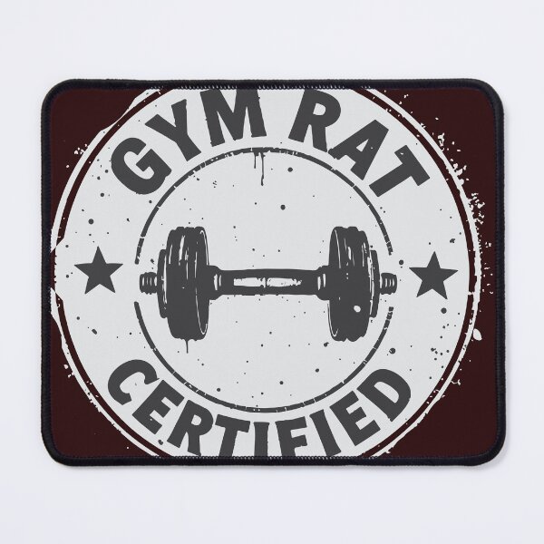 Item preview, Certified Gym Rat Rubber Stamp Circle Badge Fitness Humor Authentic Ink Texture Design designed and sold by Dejbar.