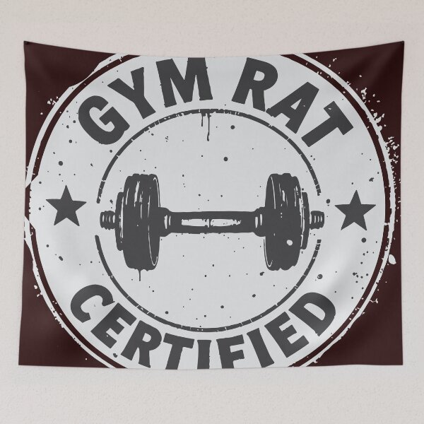 Item preview, Certified Gym Rat Rubber Stamp Circle Badge Fitness Humor Authentic Ink Texture Design designed and sold by Dejbar.