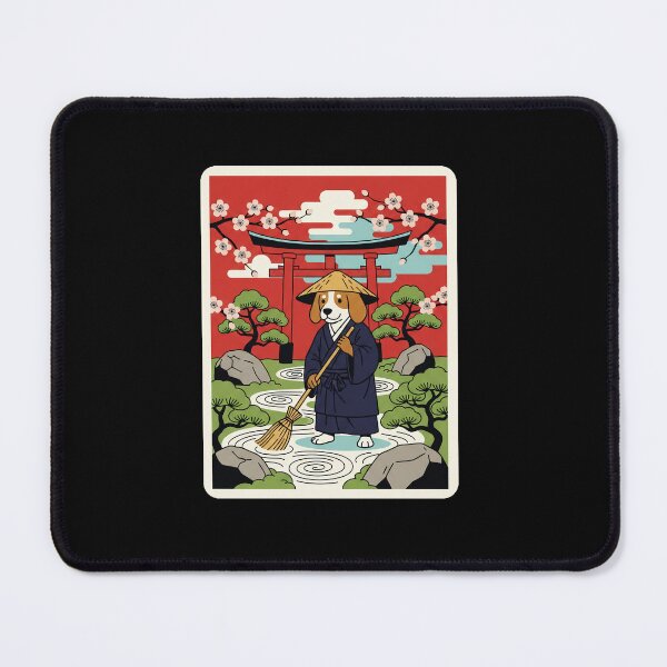 Item preview, Zen Dog Gardener Japanese Garden Cute Calm designed and sold by JordynLadukeg65.