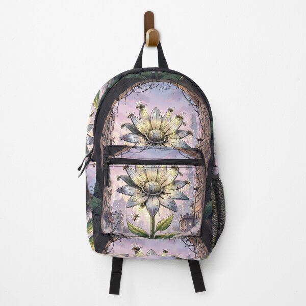 Item preview, Cyberpunk Flower with Robotic Bees in Ruins designed and sold by Marcu Ioachim.