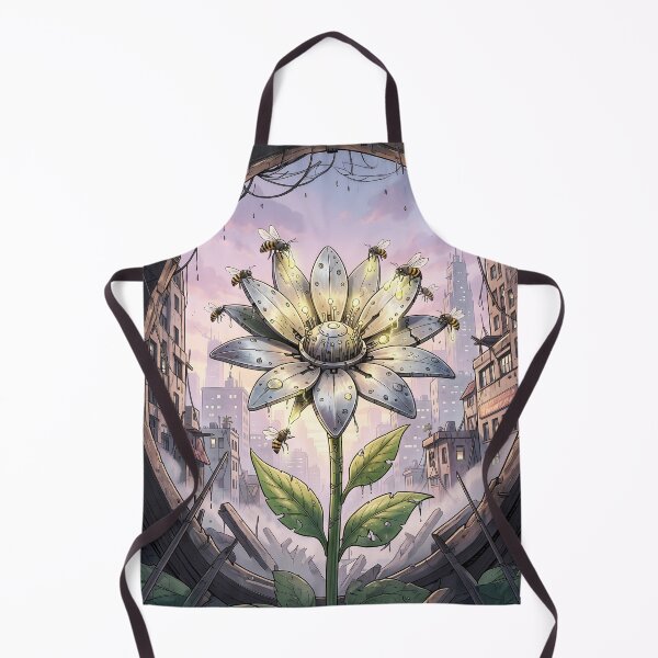 Item preview, Cyberpunk Flower with Robotic Bees in Ruins designed and sold by Marcu Ioachim.