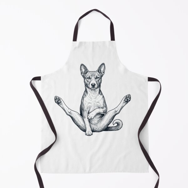 Aperçu de l'œuvre Pose de yoga amusante pour une maman de chien Basenji amoureuse créée et vendue par DoodleTortle.
