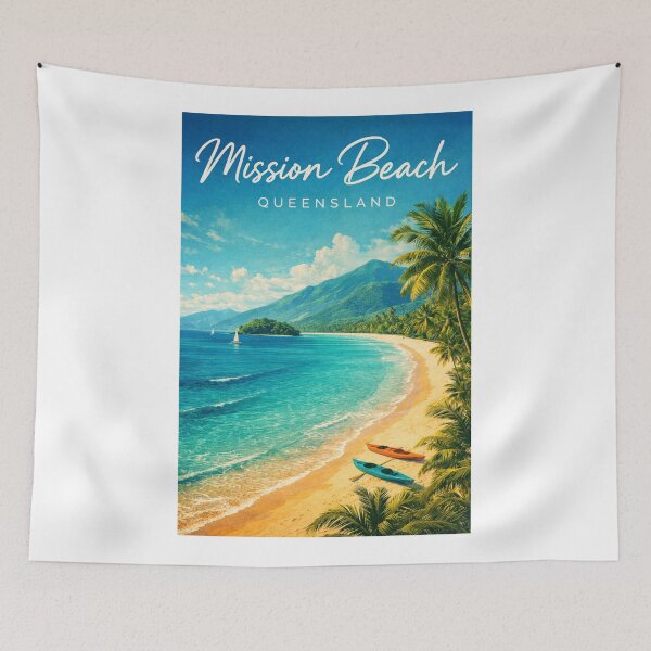 Item preview, Mission Beach Queensland Cassowary Coast Tropical Island Views designed and sold by Aryabek.