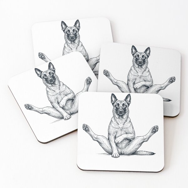 Item preview, Funny Belgian Malinois Yoga Pose Dog Mom Lover designed and sold by DoodleTortle.