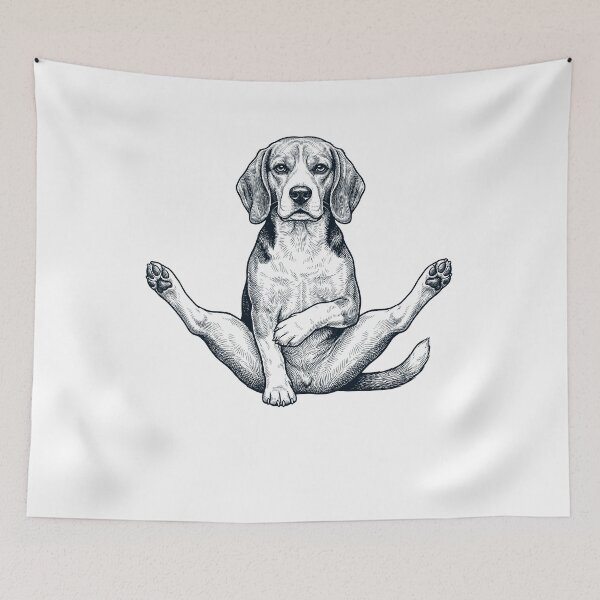Item preview, Funny Beagle Yoga Pose Dog Mom Lover designed and sold by DoodleTortle.