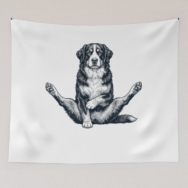 Item preview, Funny Bernese Mountain Dog Yoga Pose Dog Mom Lover designed and sold by DoodleTortle.
