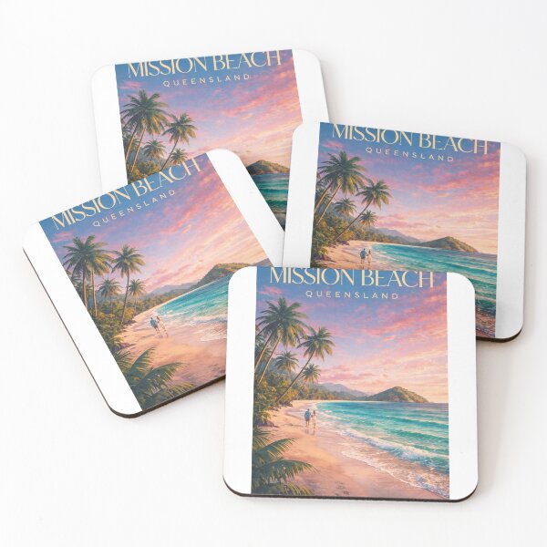 Item preview, Mission Beach Queensland Cassowary Coast Sunset Tropical Shoreline designed and sold by Aryabek.