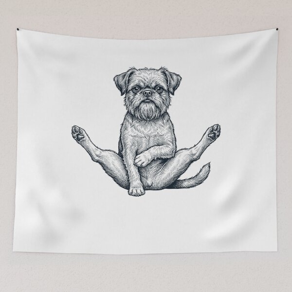 Item preview, Funny Brussels Griffon Yoga Pose Dog Mom Lover designed and sold by DoodleTortle.