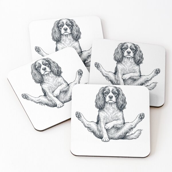 Item preview, Funny Cavalier King Charles Spaniel Yoga Pose Dog Mom Lover designed and sold by DoodleTortle.