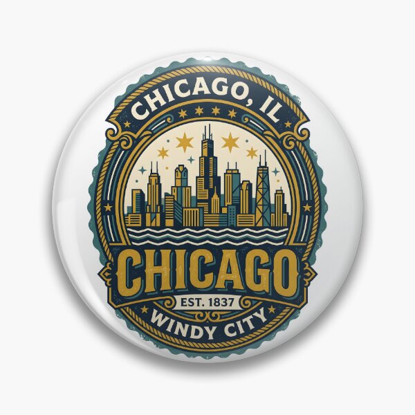 Item preview, Chicago IL Retro Skyline Art – Windy City Travel  designed and sold by SpiritAdventure.