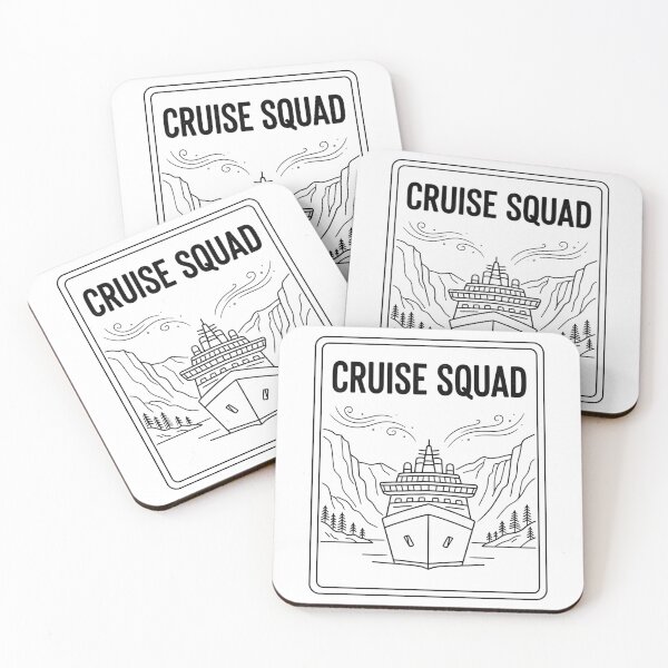 Item preview, Cruise Squad – Cruise Tattoo Design in Norwegian Fjord Style Black and White designed and sold by MystfjordTales.