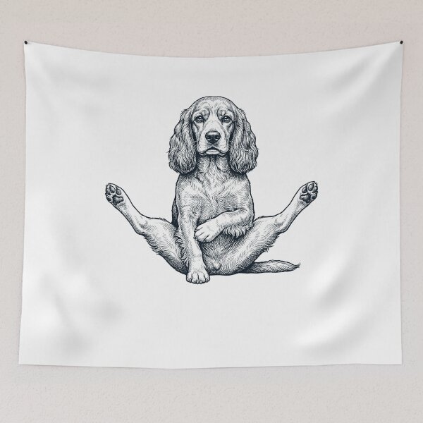 Item preview, Funny Cocker Spaniel Yoga Pose Dog Mom Lover designed and sold by DoodleTortle.