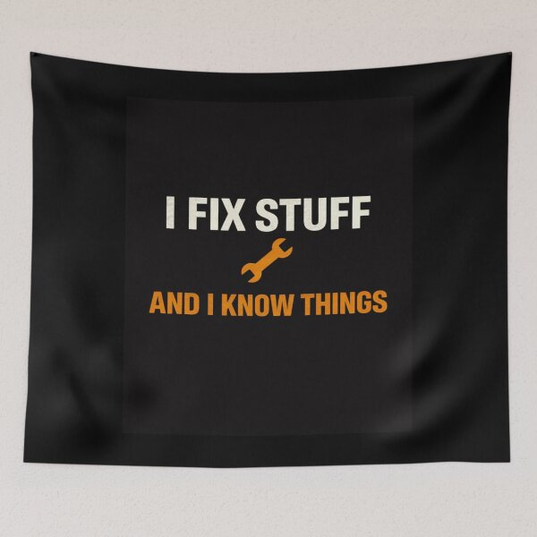Item preview, I Fix Stuff Shirt Funny Handyman Gift Dad Mechanic DIY Tools T-Shirt designed and sold by MoosElkPL.
