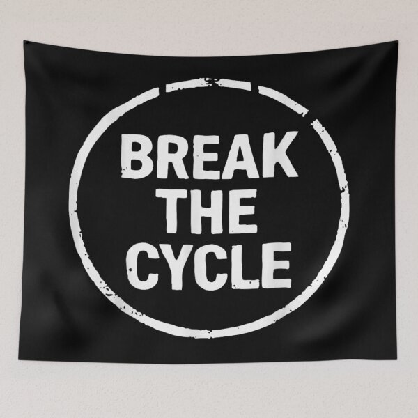 Item preview, Minimalist Break The Cycle Text Art For Mental Health And Personal Growth designed and sold by Chaya Reid.