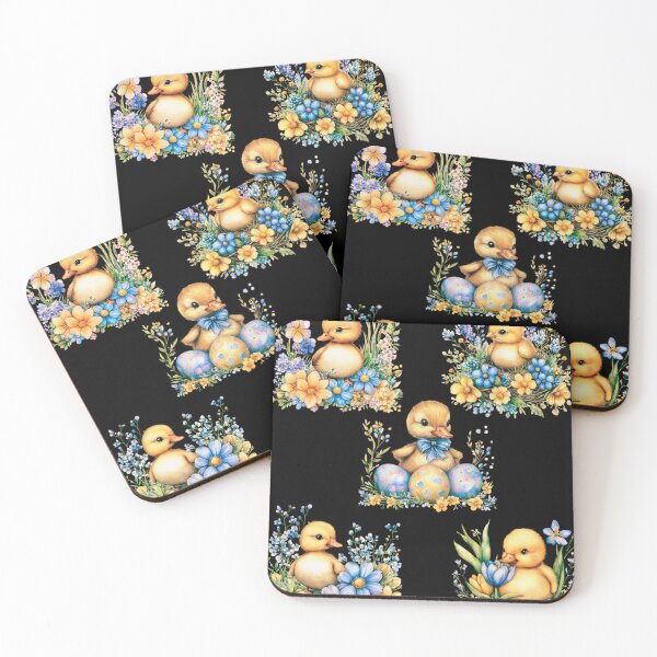 Item preview, Happy easter and ducks with flowers  designed and sold by Palmtree94.