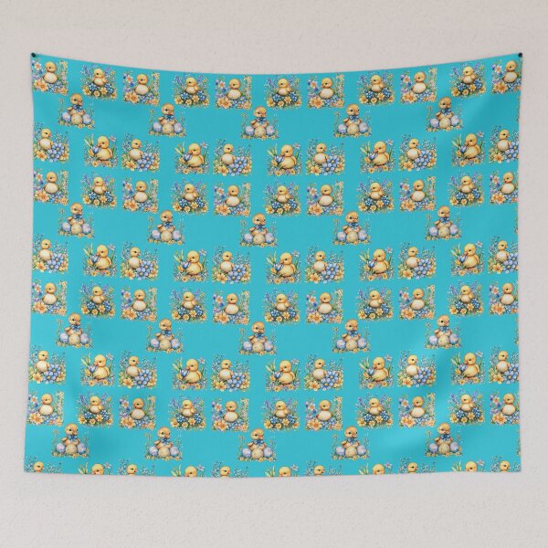Item preview, Happy easter and ducks with flowers  designed and sold by Palmtree94.