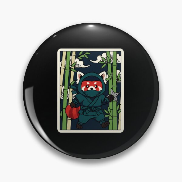 Item preview, Ninja Red Panda Bamboo Cute Stealth Warrior Kawaii designed and sold by JordynLadukeg65.