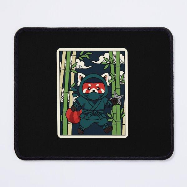Item preview, Ninja Red Panda Bamboo Cute Stealth Warrior Kawaii designed and sold by JordynLadukeg65.