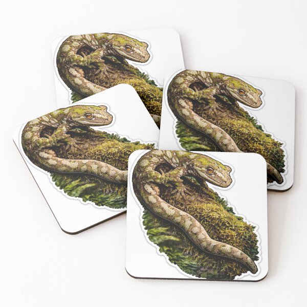 Item preview, Nelson Lakes Gecko Sticker – New Zealand Native Lizard, Moody Forest Wildlife Aesthetic designed and sold by NocturnalNook.