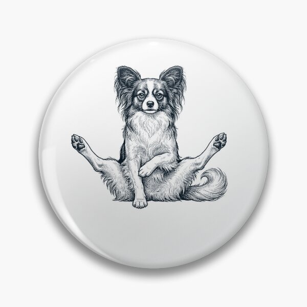 Artikelvorschau, Lustige Papillon-Yoga-Pose für Hundeliebhaberinnen entworfen und verkauft von DoodleTortle.