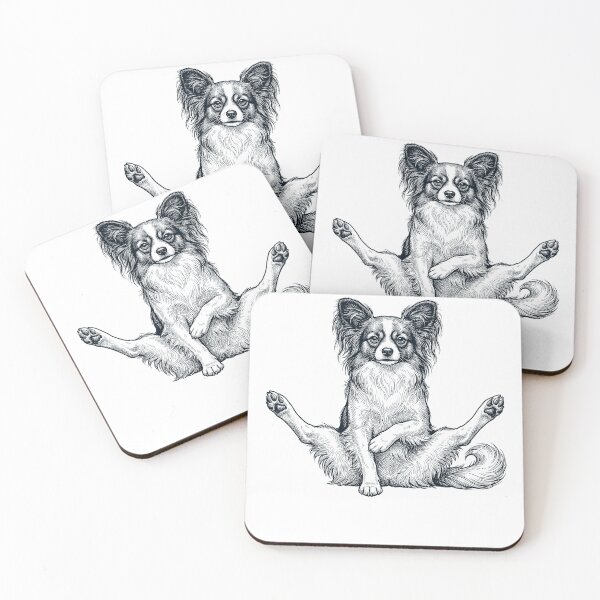 Item preview, Funny Papillon Yoga Pose Dog Mom Lover designed and sold by DoodleTortle.