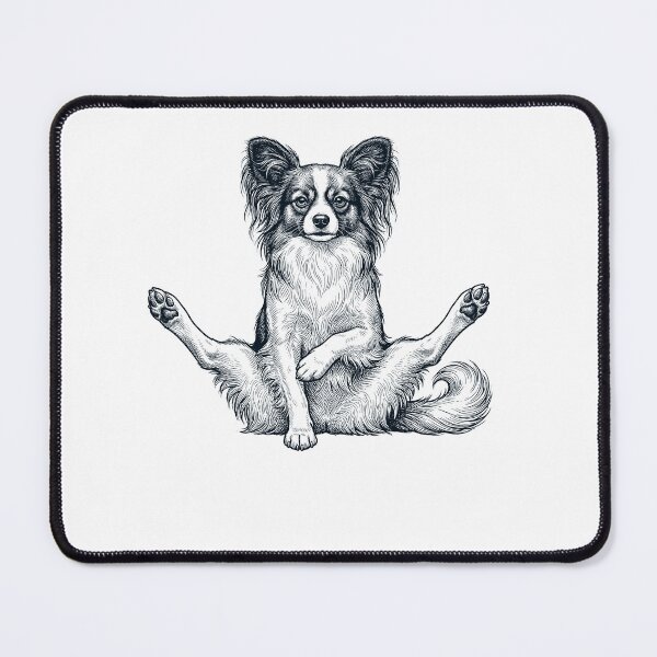 Item preview, Funny Papillon Yoga Pose Dog Mom Lover designed and sold by DoodleTortle.