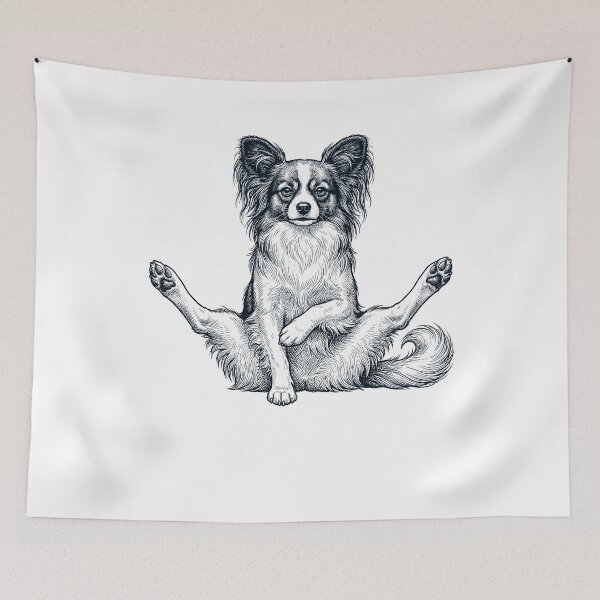 Item preview, Funny Papillon Yoga Pose Dog Mom Lover designed and sold by DoodleTortle.