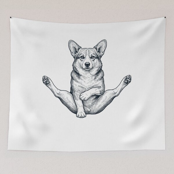 Item preview, Funny Pembroke Welsh Corgi Yoga Pose Dog Mom Lover designed and sold by DoodleTortle.