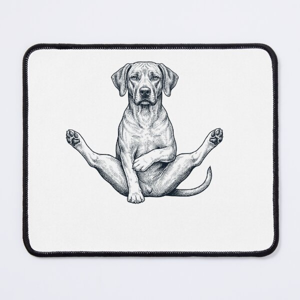 Artikelvorschau, Lustige Yoga-Pose für Rhodesian Ridgebacks – Hundemama-Liebhaberin entworfen und verkauft von DoodleTortle.