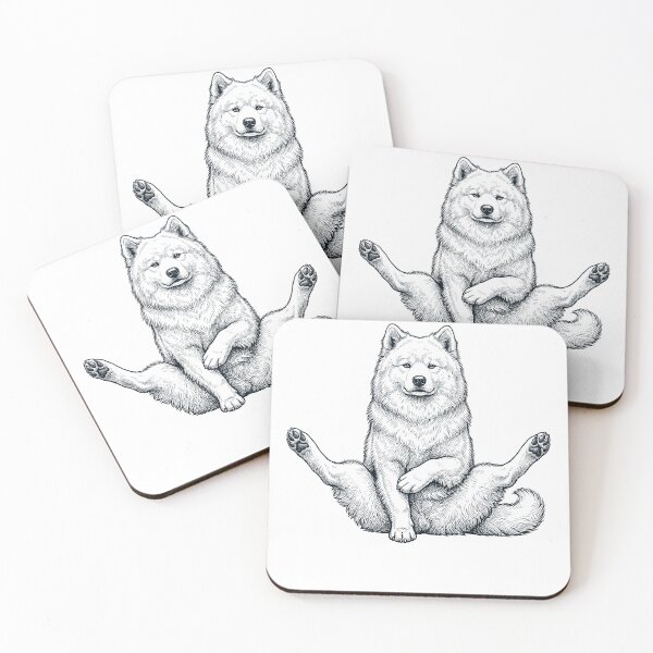 Item preview, Funny Samoyed Yoga Pose Dog Mom Lover designed and sold by DoodleTortle.
