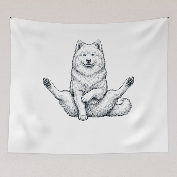 Item preview, Funny Samoyed Yoga Pose Dog Mom Lover designed and sold by DoodleTortle.