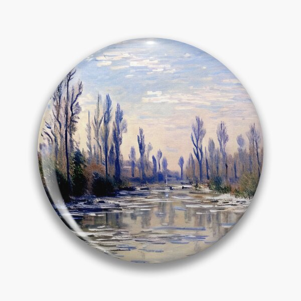 Item preview, Floating Ice near Vétheuil: Drifting Winter Floes on the Seine designed and sold by artdesignsnow.