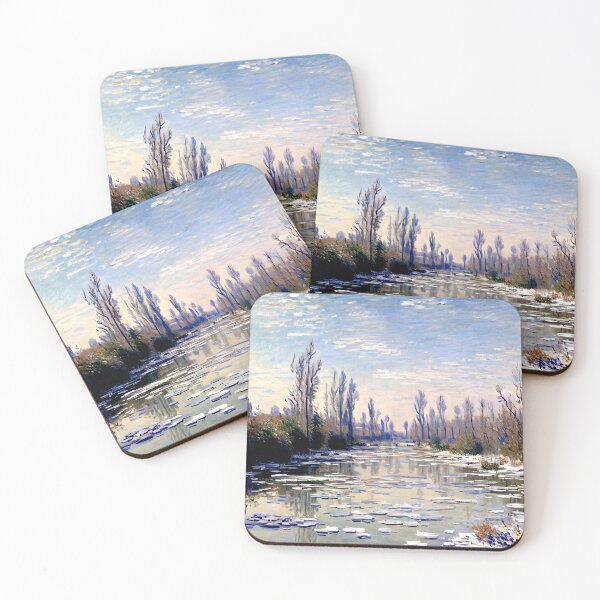 Item preview, Floating Ice near Vétheuil: Drifting Winter Floes on the Seine designed and sold by artdesignsnow.