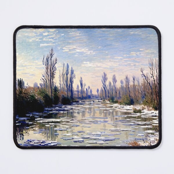 Item preview, Floating Ice near Vétheuil: Drifting Winter Floes on the Seine designed and sold by artdesignsnow.