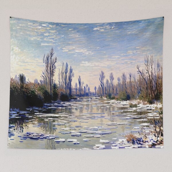 Item preview, Floating Ice near Vétheuil: Drifting Winter Floes on the Seine designed and sold by artdesignsnow.