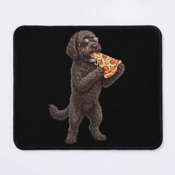 Item preview, Funny Portuguese Water Dog Eating Pizza Dog Mom Dad Lover designed and sold by TerryConnells.