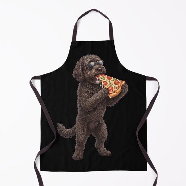 Item preview, Funny Portuguese Water Dog Eating Pizza Dog Mom Dad Lover designed and sold by TerryConnells.