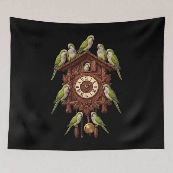 Item preview, Funny Quaker Parrot Clock Mom Dad Lover designed and sold by TerryConnells.
