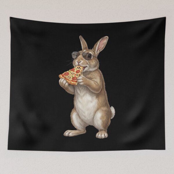 Item preview, Funny Rabbit Eating Pizza Animal Lover designed and sold by TerryConnells.