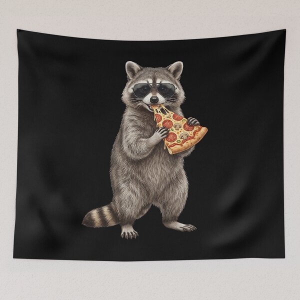 Item preview, Funny Raccoon Eating Pizza Animal Lover designed and sold by TerryConnells.