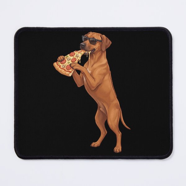 Item preview, Funny Rhodesian Ridgeback Eating Pizza Dog Mom Dad Lover designed and sold by TerryConnells.