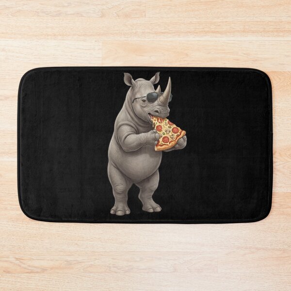 Item preview, Funny Rhino Eating Pizza Animal Lover designed and sold by TerryConnells.