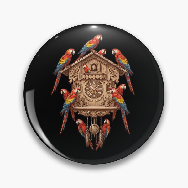 Item preview, Funny Scarlet Macaw Parrot Clock Mom Dad Lover designed and sold by TerryConnells.
