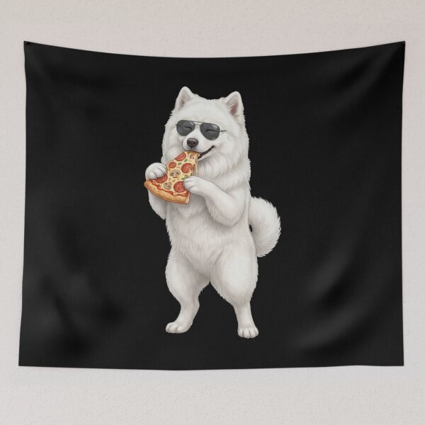 Item preview, Funny Samoyed Eating Pizza Dog Mom Dad Lover designed and sold by TerryConnells.