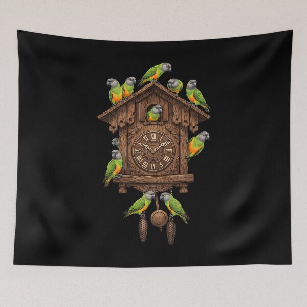 Item preview, Funny Senegal Parrot Clock Mom Dad Lover designed and sold by TerryConnells.