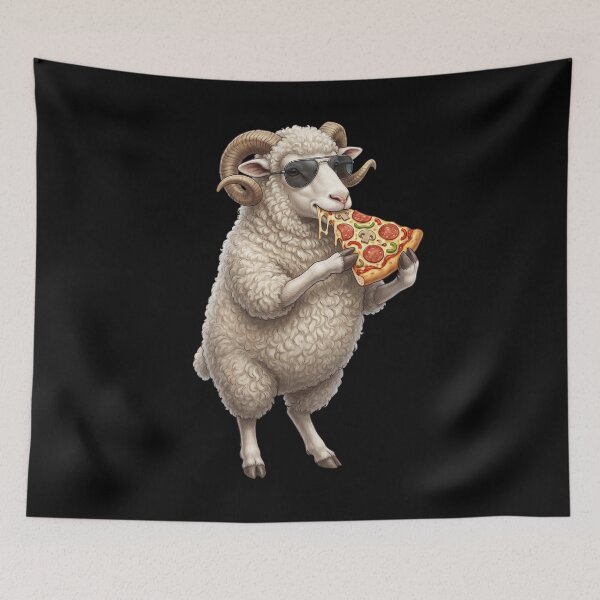 Item preview, Funny Sheep Eating Pizza Animal Lover designed and sold by TerryConnells.