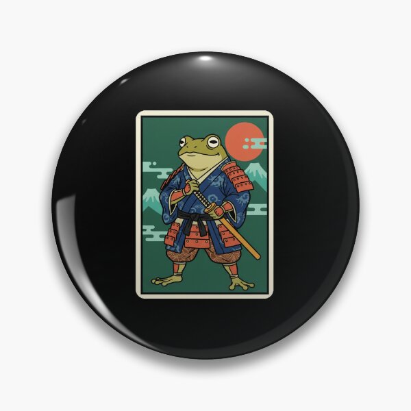 Item preview, Samurai Frog Warrior Japanese Style Cute designed and sold by JordynLadukeg65.