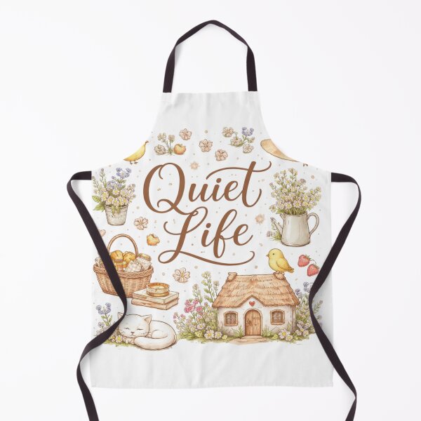 Item preview, Quiet Life Aesthetic Cottagecore Design | Soft Nature Calm Living Quote | Cute Cozy Minimal Illustration designed and sold by Sanika arts .