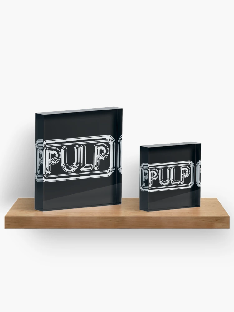 Thumbnail 3 of 5, Acrylic Block, Pulp Rounded Black Logo  designed and sold by RtRazor.