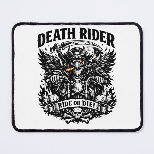 Item preview, Ride Or Die Biker Raven Skull – Dark Gothic Motorcycle Design designed and sold by CosmicSplendor.